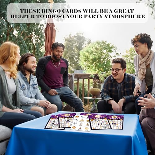 Halloween Bingo Game for 24 Players - Spooky Family Fun