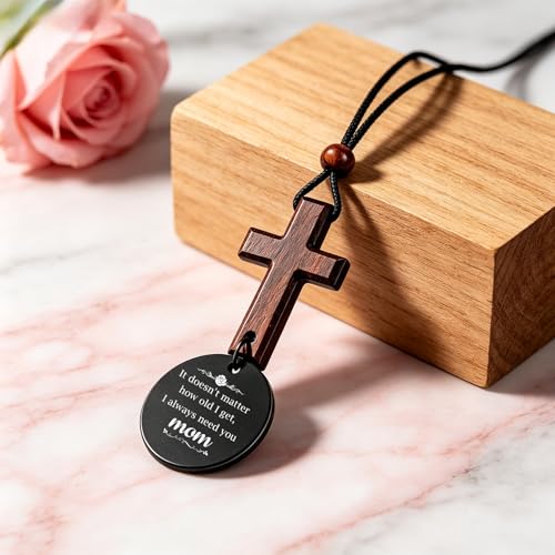 Cross Car Rear View Mirror Charm for Mom - Heartwarming Gift