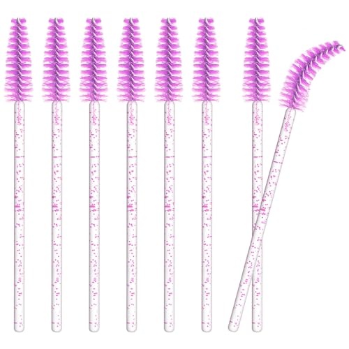 50 Pcs Disposable Mascara Wands and Eyelash Brushes with Bendable Head