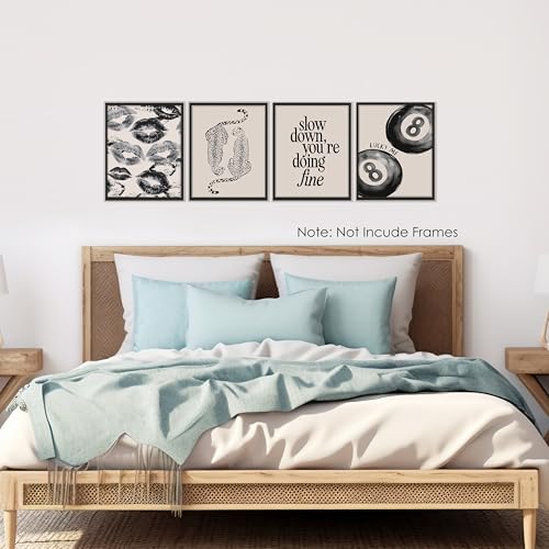 BESERH Retro Leopard Print Wall Art Set of 4 - 8x10 Inches