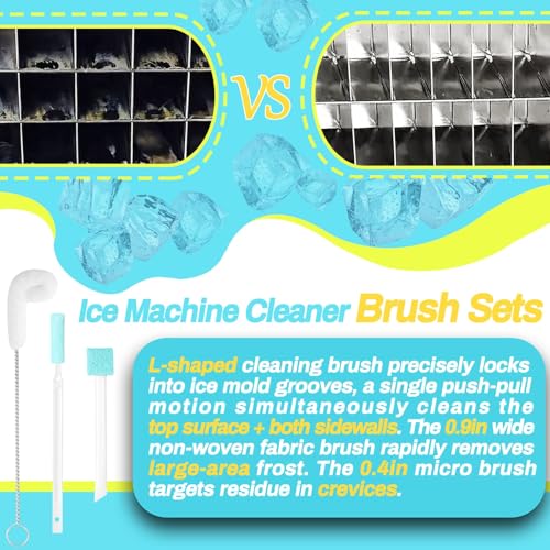 Potanro 14-Piece Ice Maker Cleaner Brush Set for Deep Cleaning