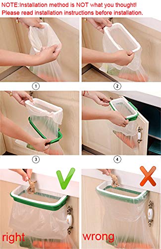 Lunies Over Cabinet Trash Bag Holder - Space-Saving Kitchen Organizer