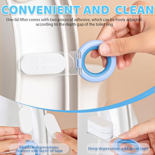 MdakeGo 6-Pack Toilet Seat Cover Lifter with Color Options - Hygienic Bathroom Accessory