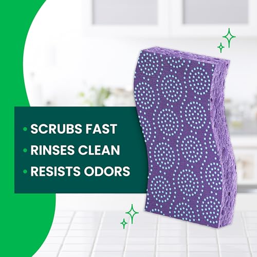 Scotch-Brite Non-Scratch Scrub Sponges, Kitchen Cleaning, 3 Pack