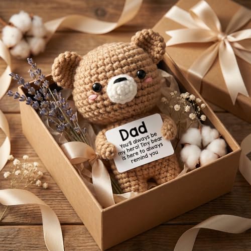 Handmade Crochet Bear Decor - Cute Gift for Dad