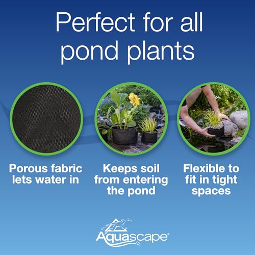 Aquascape 6" Round x 6" Deep Plant Pot (2 Pack) for Ponds & Gardens