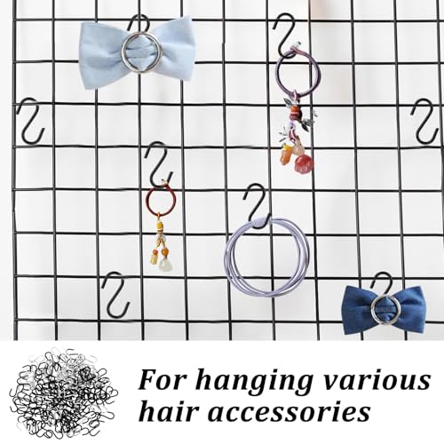 100 Mini S Hooks - Durable 1/2 Inch Black S Shaped Connectors for Crafts & Jewelry