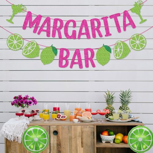 Margarita Bar Banner Garland for Bachelorette Party Decorations
