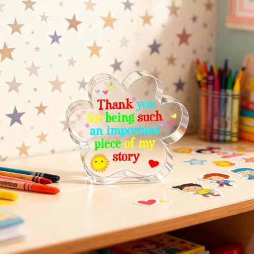 Teacher Appreciation Plaque for Daycare Teachers - Floral Design