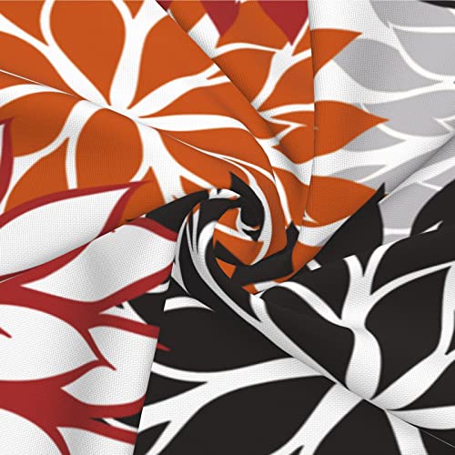 Red and Burnt Orange Dahlia Throw Pillow Covers (Pack of 2) - 18x18
