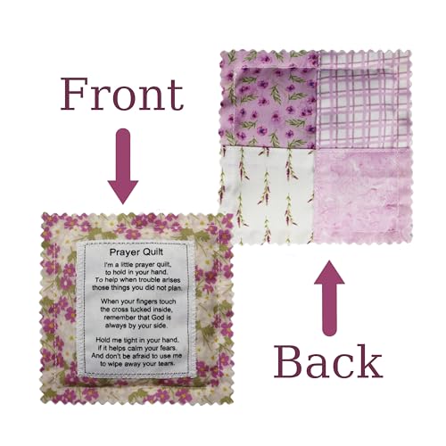Handcrafted Mini Prayer Quilt with Cross - Portable Spiritual Gift