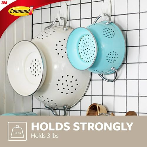Command Medium Indoor Designer Hooks - 2 Hooks, 4 Strips