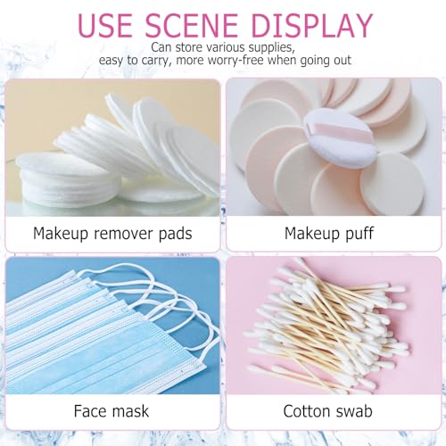 3-Piece Portable Travel Storage Organizer for Cotton Swabs & Balls