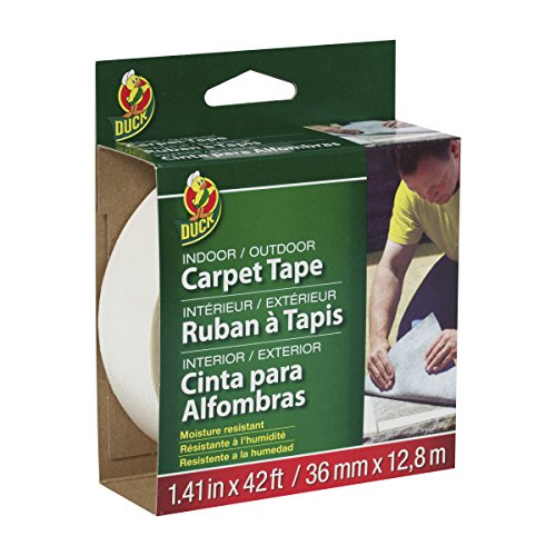 Duck Brand Indoor/Outdoor Carpet Tape, 1.41-Inch x 42-Foot Roll (6-Pack)