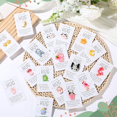 Wonderjune Pocket Hug Tokens - 30 Sets of Animal Appreciation Gifts