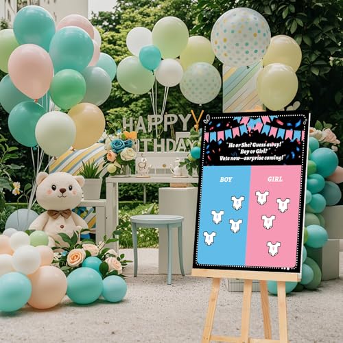 Gender Reveal Voting Game Set - Boy or Girl Party Decorations