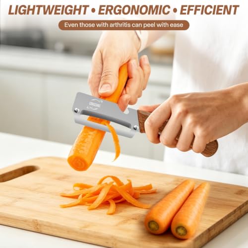 GENGCANG Multifunctional Vegetable Peeler with Wooden Handle