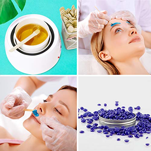 Mibly 200 Pcs Wooden Wax Sticks - Dual-Ended Applicators for Facial Hair Removal