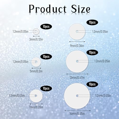 Tiesome 60 Pcs Piercing Discs Clear Silicone Pressure Pads for Bumps