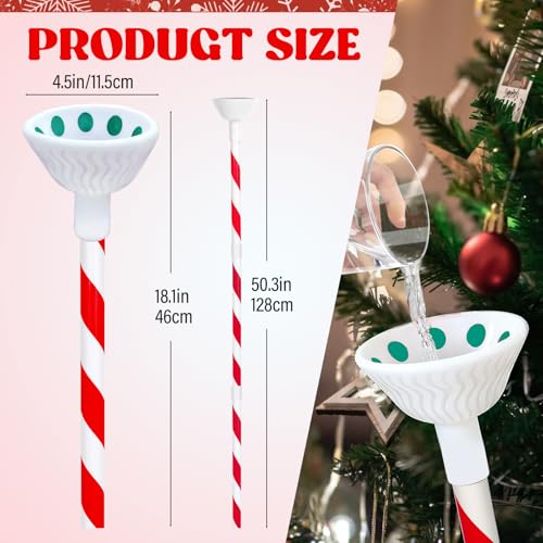 Christmas Tree Watering Funnel - Mushroom Green with Long Hose & Wide Opening