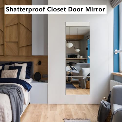 Unbreakable Full Length Body Mirror for Kids - 4 Pack Acrylic Wall Mirrors