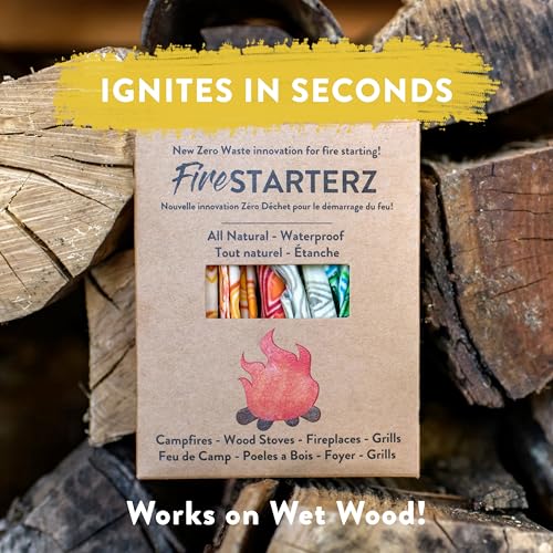 FireSTARTERZ 100% Beeswax Fire Starters - Natural & Waterproof (10 Pack)