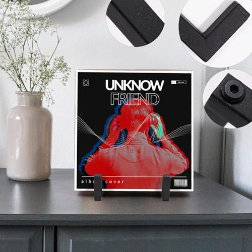 Vinyl Record Holder - 1 Piece Metal Display Stand for Albums