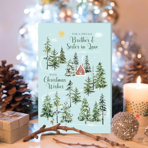 Ogeby Christmas Card for Brother & Sister-in-Law - Forest Scene