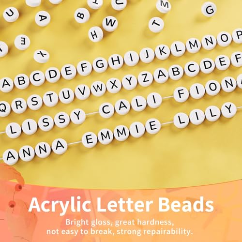 ARTDOT 800-Piece Alphabet E Beads for DIY Friendship Bracelets