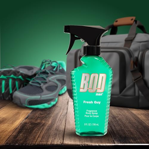 BOD man Fresh Guy Fragrance Body Spray for Men, 8 oz (Pack of 2)