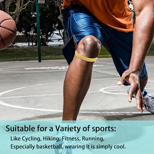 2 Pack Patella with Knee Brace for Patella Tendon Pain Relief - Knee Brace for Tendonitis Jumper Running Sports Basketball Men Women Knee with Patella Support (White) (Black)