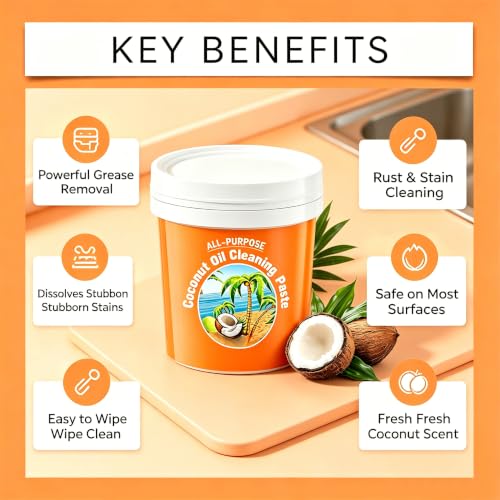 260G Multi-Purpose Coconut Oil Cleaning Paste for Heavy Duty Stains