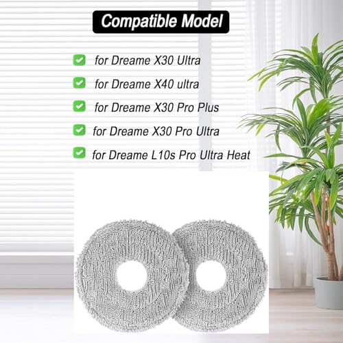 Dreame Robot Vacuum Mop Pads - 2-Pack Washable Microfiber Replacement