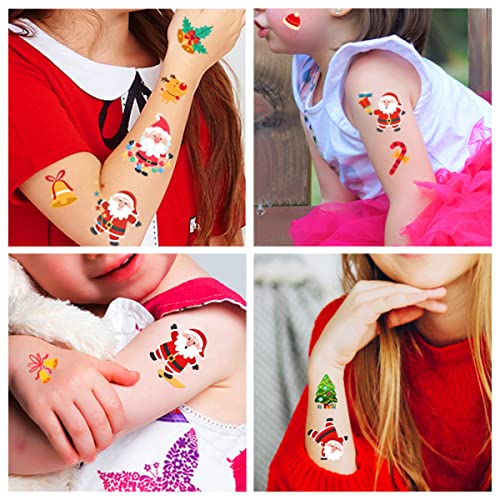 Awinmay Christmas Temporary Tattoos for Kids - 240 Pcs Party Favors