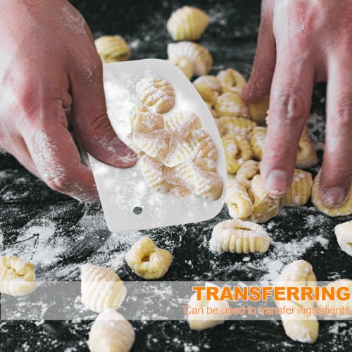 3-Piece Plastic Dough Scraper Set - Flexible Kitchen Tool for Baking