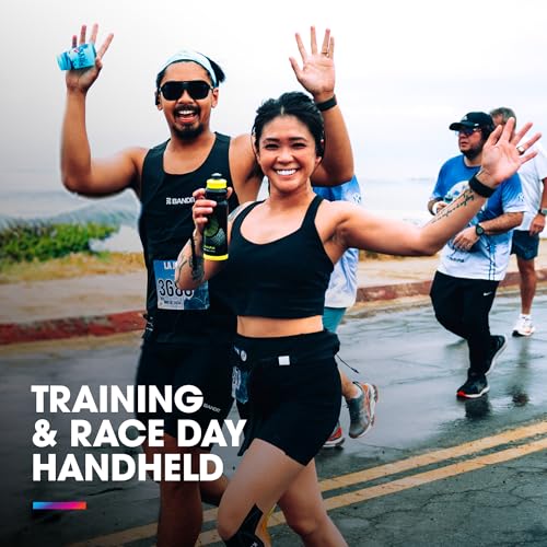 HydraPak Tempo Pro 400ml - Handheld Running Squeeze Bottle for Training and Race Day Hydration with Removable Strap (400ml/13oz) - Blue
