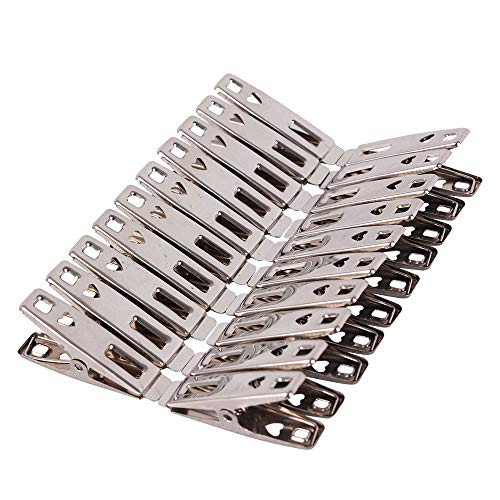 40 Pcs Stainless Steel Clothes Pins - 1.96 Inch Heavy Duty Laundry Clips
