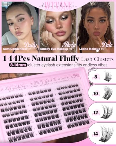 Wispy Lash Clusters Fluffy Eyelash Extensions 8-14mm CD Curl