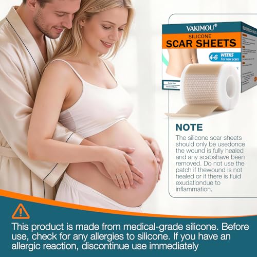 Vakimou Silicone Scar Tape Roll for Surgical, C-Section & Keloid Scars