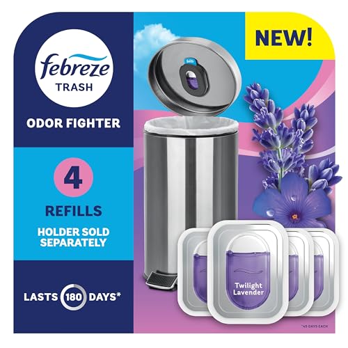 Febreze Trash Odor Fighter Air Freshener - Twilight Lavender, 4 Refills