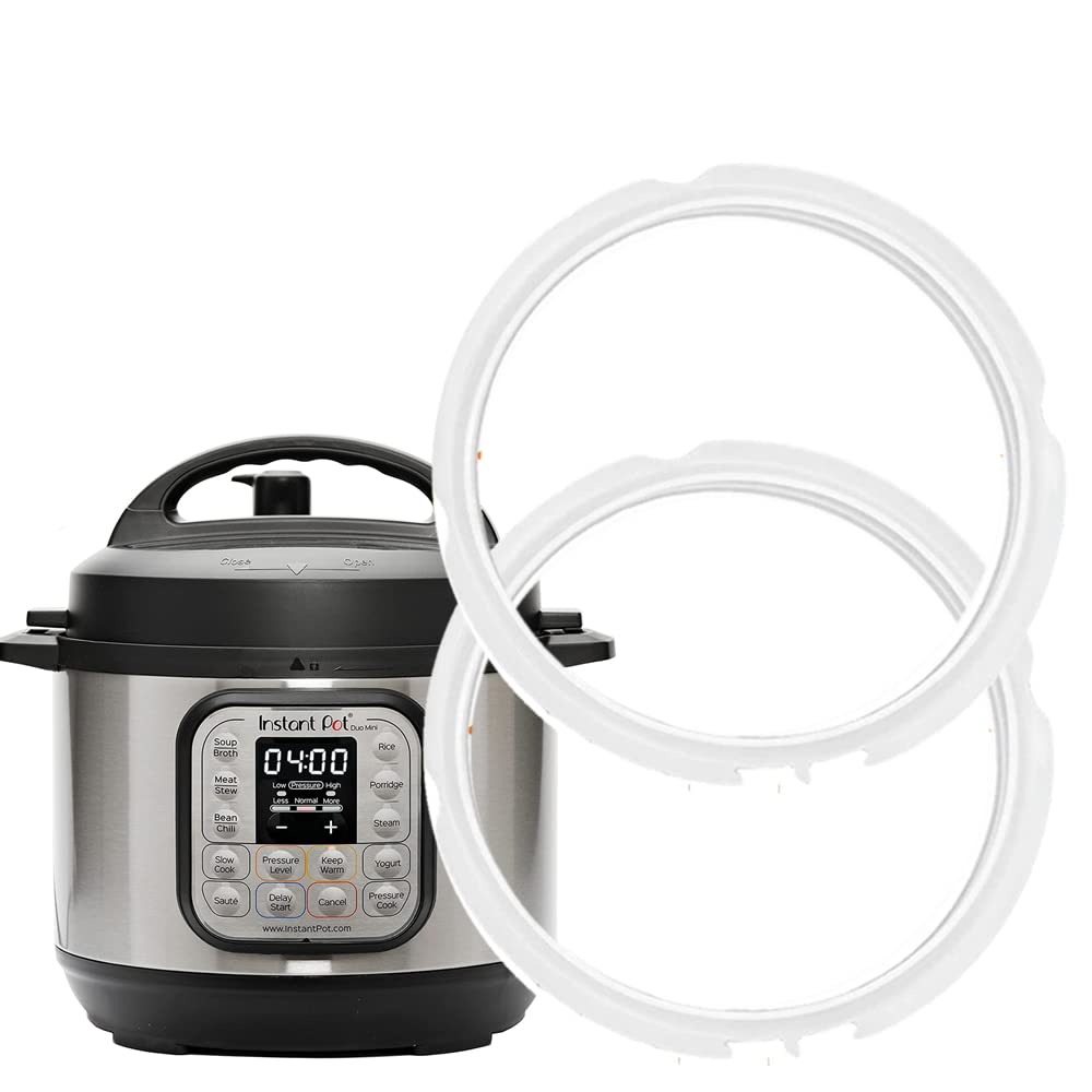 Zonefly for Instant Pot 3 Qt Inner Pot Replacement insert, Stainless Steel Cooking Pot Liner with Polished Surface & Easy to Clean - 3Quart Instapot Rice Cooker Accessories, Includes 2pcs Seal Rings