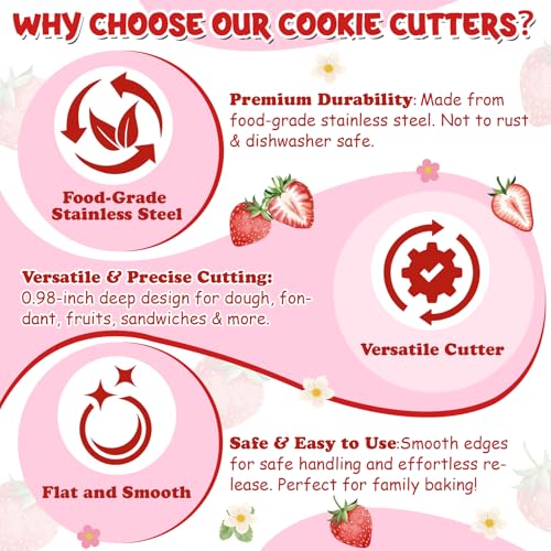 8-Piece Stainless Steel Cookie Cutter Set for Baby Shower & Baking