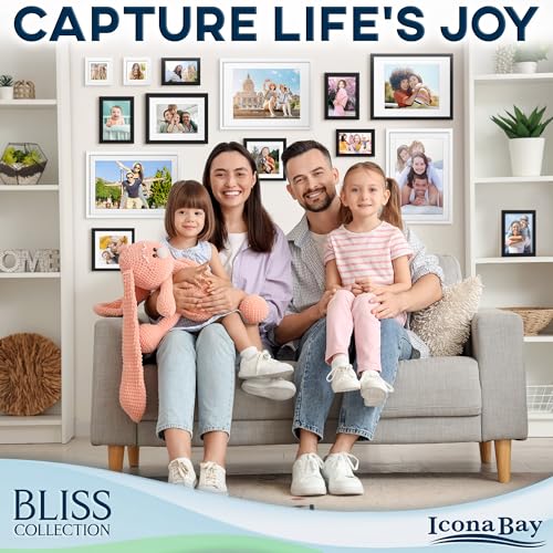 Icona Bay 4x4 Red Picture Frame with 3x3 Mat - Modern Design