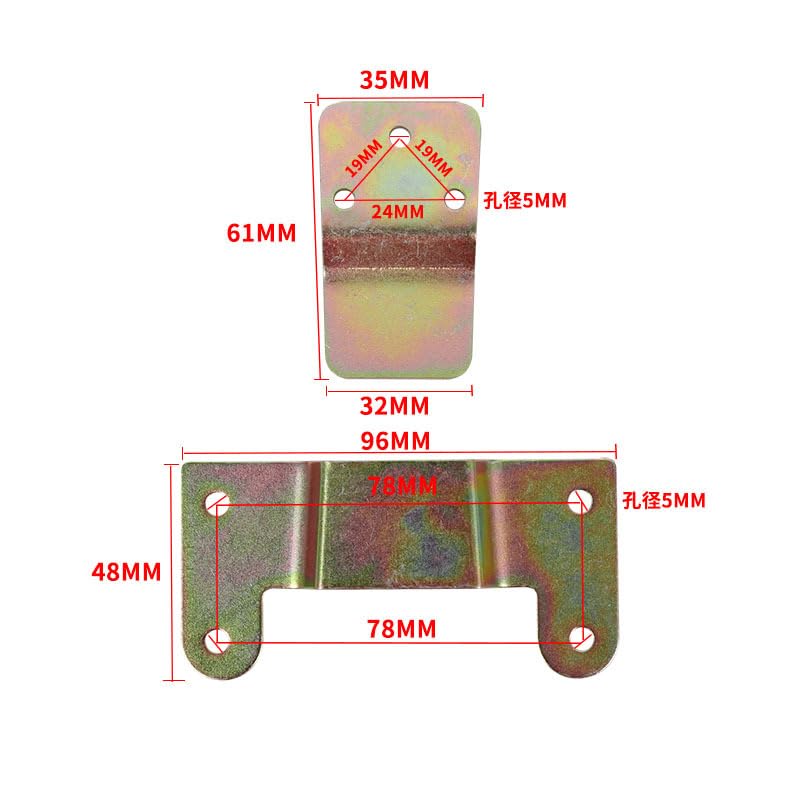 RecDec 4-Pack Wall Mount Fan Bracket Kit - Universal Hanging Hardware