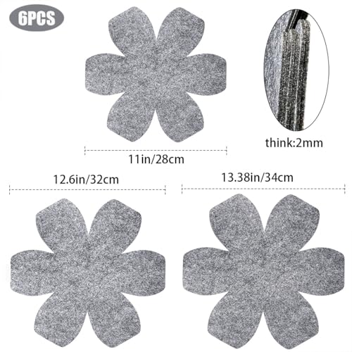Pot and Pan Protectors Set - 6 Thick Felt Dividers in 3 Sizes
