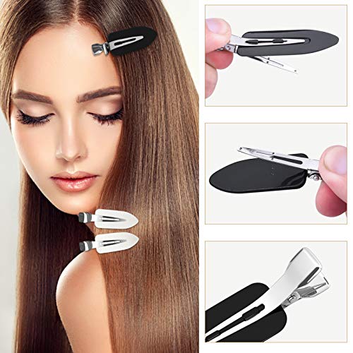 QUEENTI No Crease Hair Clips 12 Pcs - Non Slip No Bend Styling Pins