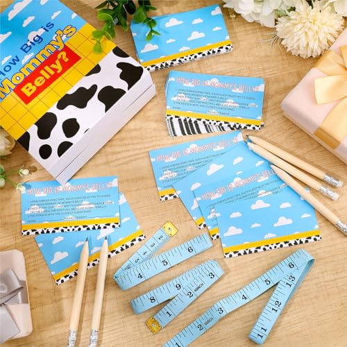 64 Pcs Cartoon Sky Baby Shower Games Kit - How Big is Mommy's Belly