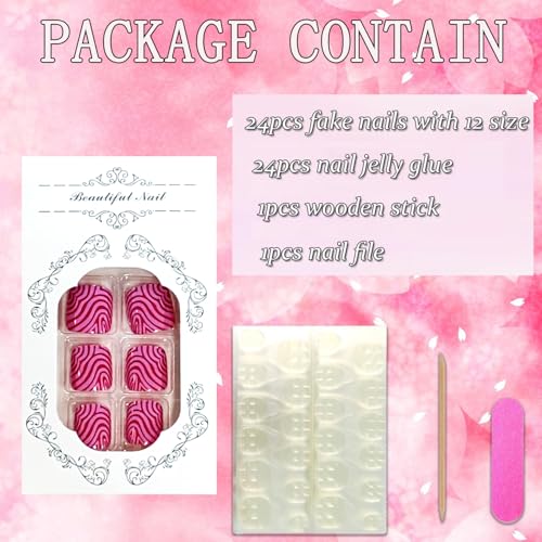 Press on Toenails with Designs Acrylic Fake Toe Nails Charms XZ9707