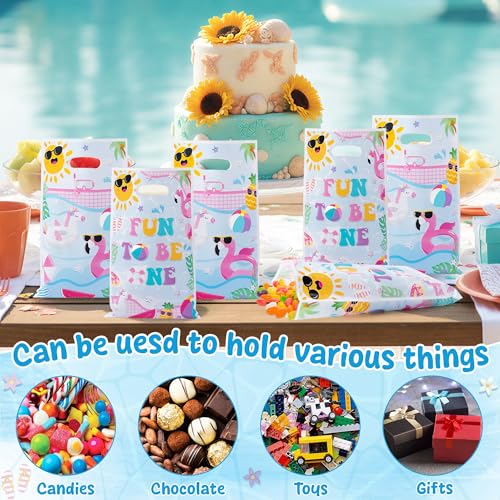 50 Pcs Summer Pool Party Favor Bags - Flamingo Goody Bags