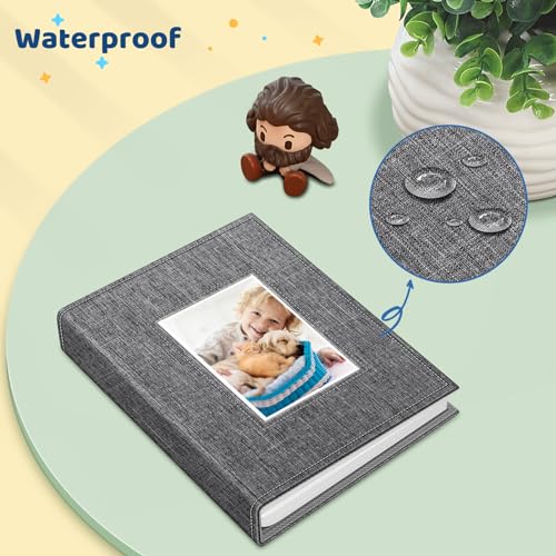 Fintie Snowflake Gray Wallet Photo Album for 4x6 Photos, 52 Pockets, Portable Keepsake Organizer